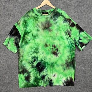 Dressed In LALA Size XXL T-Shirt Dress Lime Black Tie Dye Magical Clothes Babes